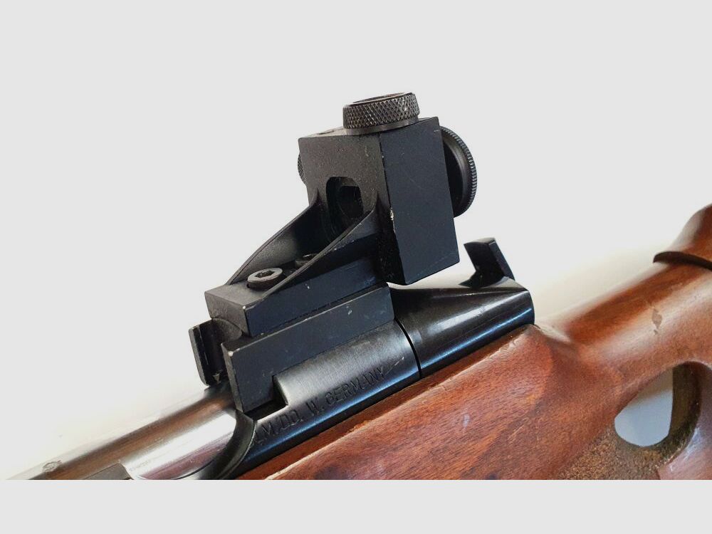 Walther !!Artículo de colección!! Rifle de un solo tiro, Walther JR Biathlon en calibre .308Win con dioptría