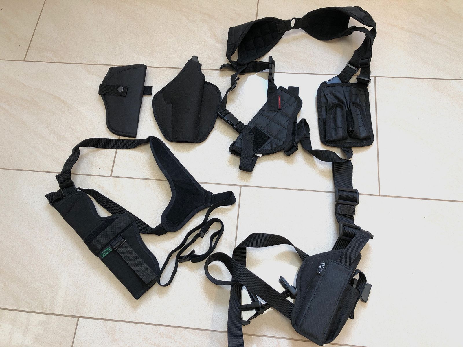 ••• Holster - Konvolut / 4x Cordura - Pistolenholster •••