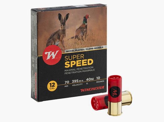 Cartouche De Chasse Winchester Super Speed Nickel Calibre 12/70 40g