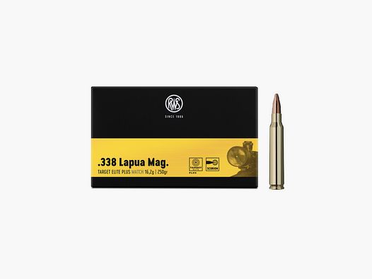 20 Munitions RWS cal 338 Lapua Mag 250gr Target Elite Plus Match