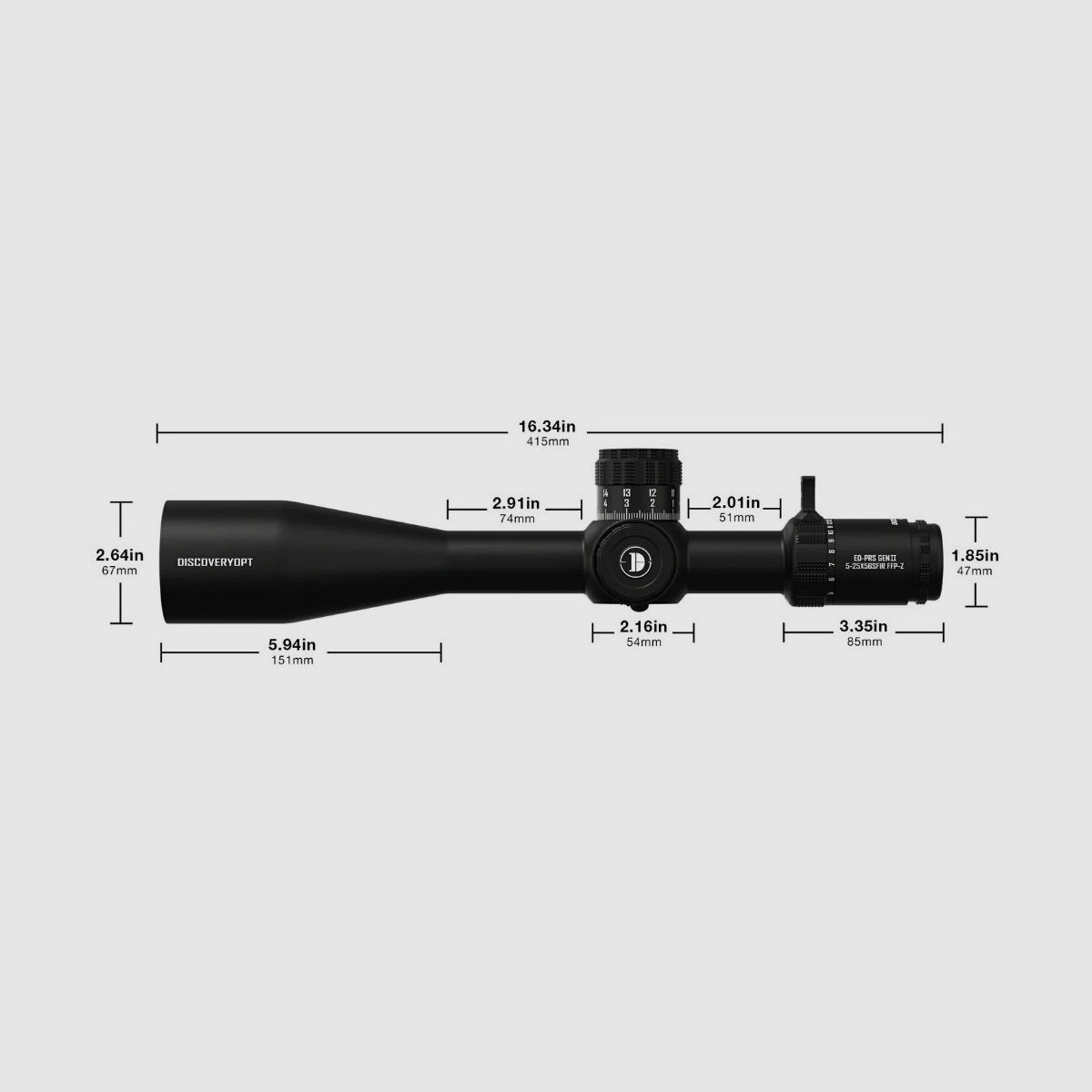 Discovery Optik ED-PRS Gen II 5-25X56SFIR FFP-Z MRAD, Bild 4 von 4