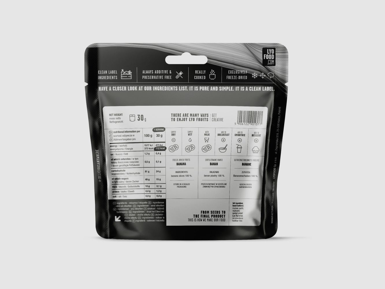 LyoFood - Freeze-dried food ration Lyo Expedition - Banana - 30 g, image 2 of 3