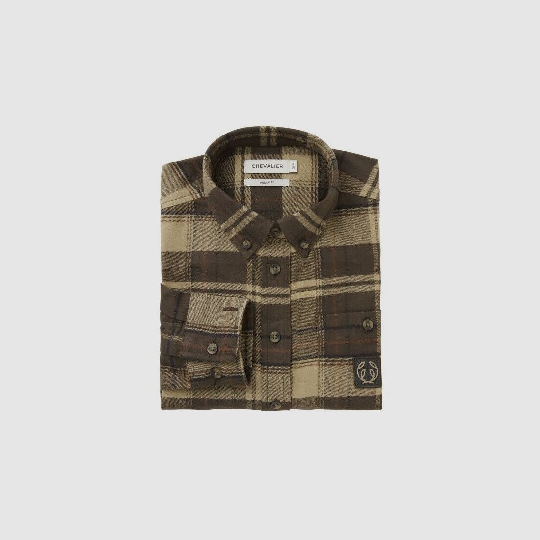 Chevalier Damen Flanellbluse Heron October Soil Brown Checked