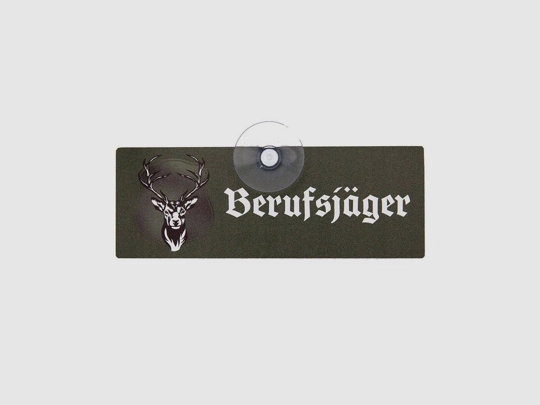 Wild Hilde car sign with suction cup - "Professional Hunter