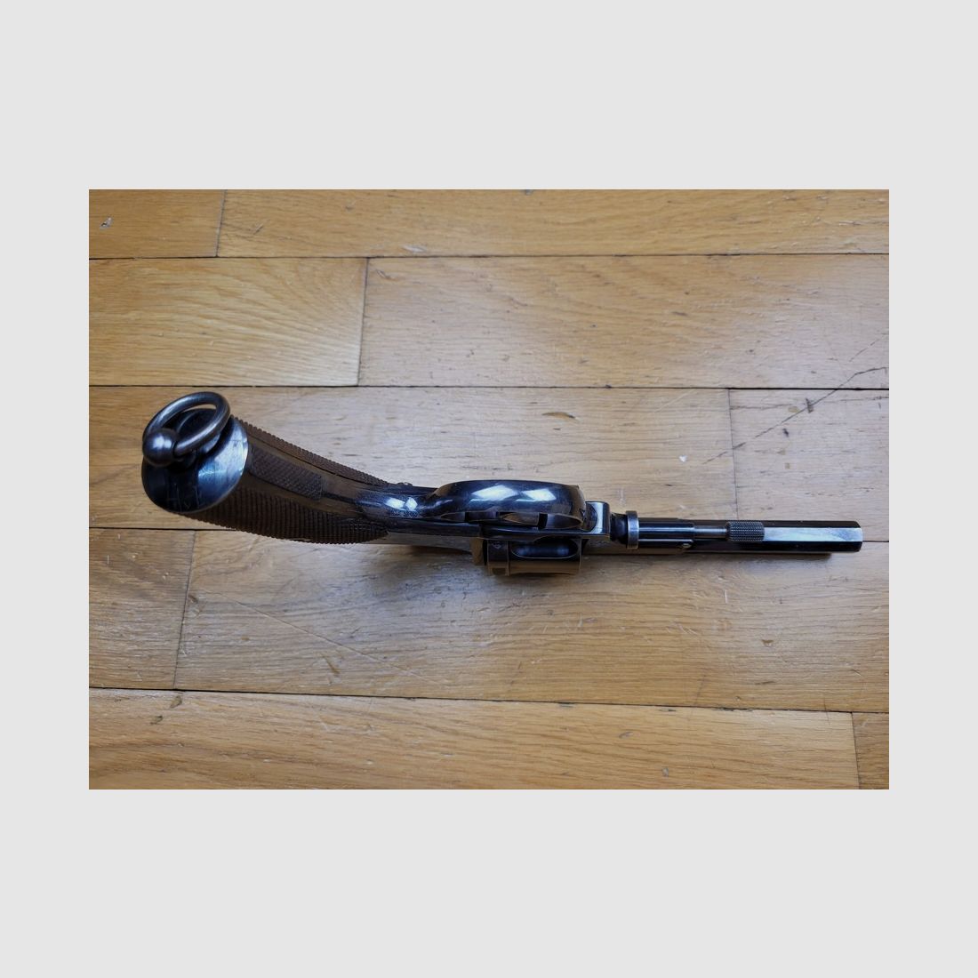 Wunderschöner schwedischer Revolver 1887 – seltene erste Fertigung Nagant in Belgien für Schweden – in 7,5 Nagant – Mononummer – Magische Originalbrünierung – Hervorragender Zustand, Bild 6 von 17