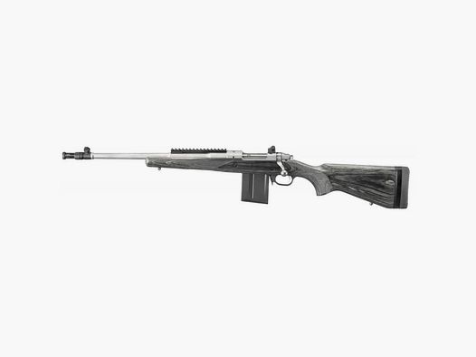 Ruger KM77-LG Inox Repetiergeweer / Vlamdemper Linkshandig - Kal. 308 Win