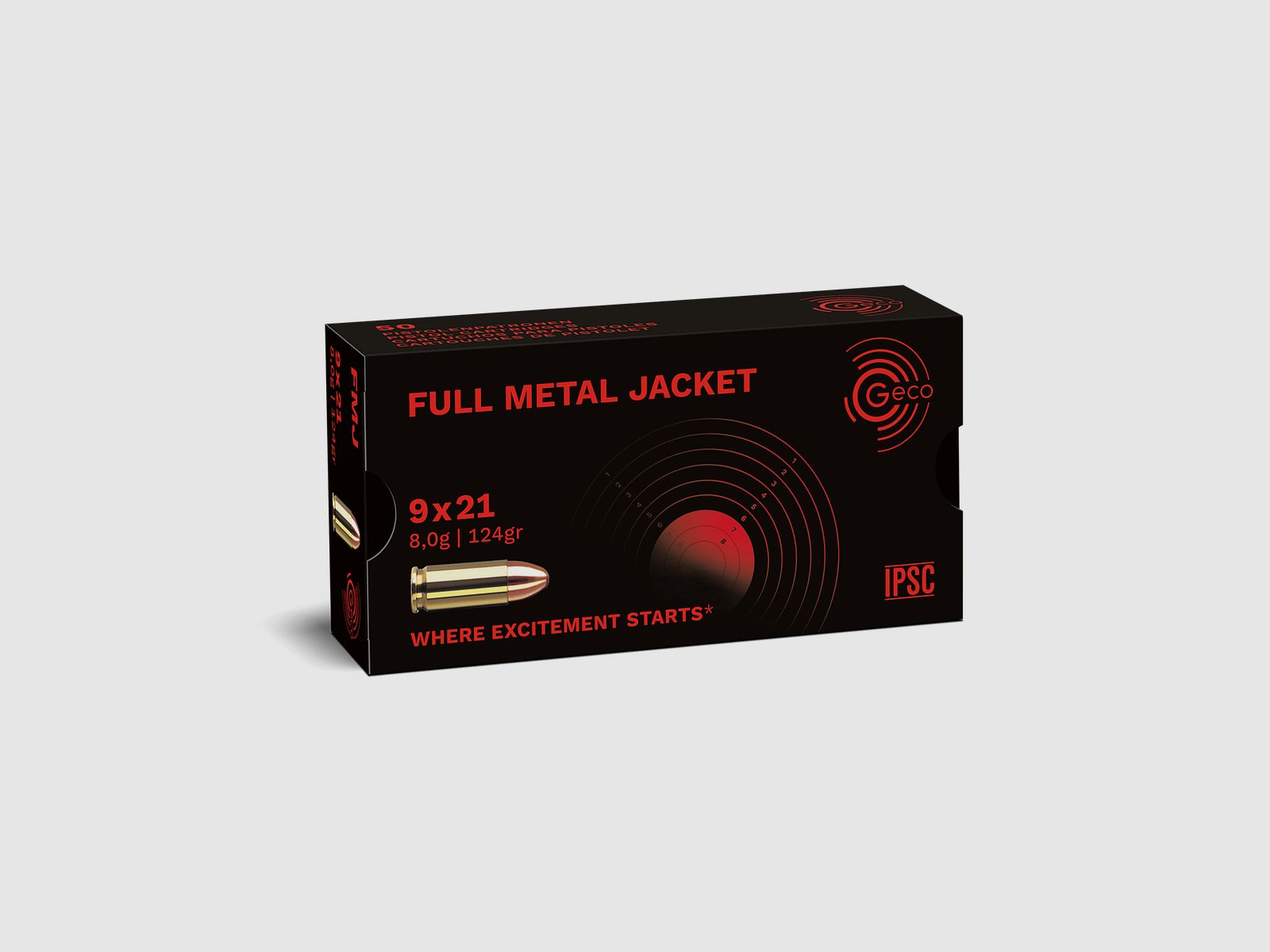 Munitions 9x21 Geco FMJ 4x 50 pcs.