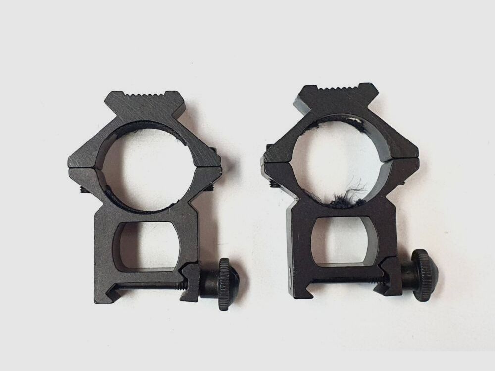 Unbekannt Unbekannte Zielfernrohrmontageringe mit 1 Zoll Innendurchmesser und 17mm Bauhhöhe., Bild 1 von 3