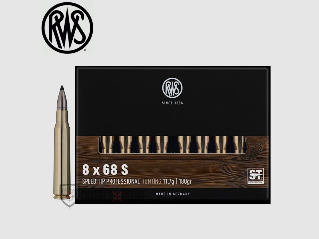 20 RWS cartridges cal 8X68S 180gr Speed Tip Pro