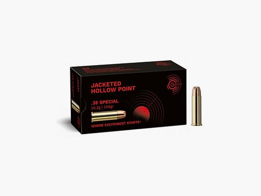 MUNITION GECO 38 SPECIAL JHP BOITE DE 50