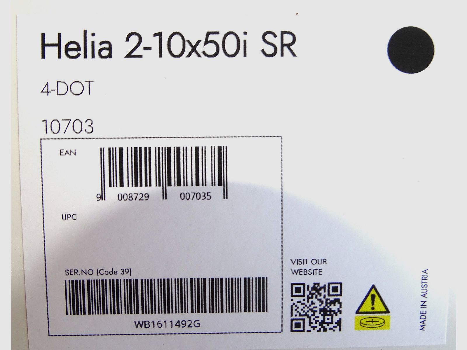Kahles Helia Zfr. 2-10x50i SR ( mit Schiene), Bild 4 von 4