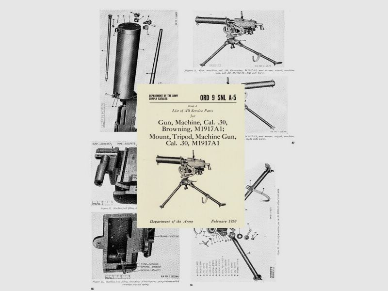 Nachdruck Technische US-Dienstvorschrift MG Browning 1917 von 1950