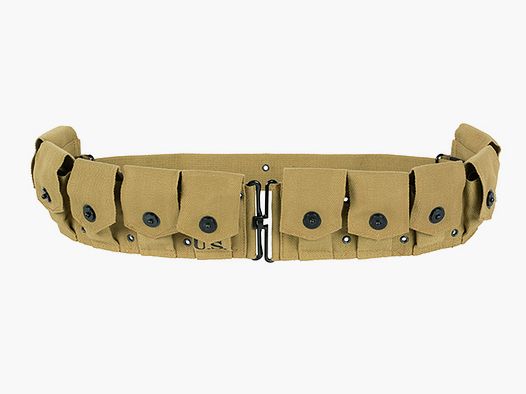 US WW2 M1 Garand Rifle 10-pouches Cartridge Belt [8FIELDS]