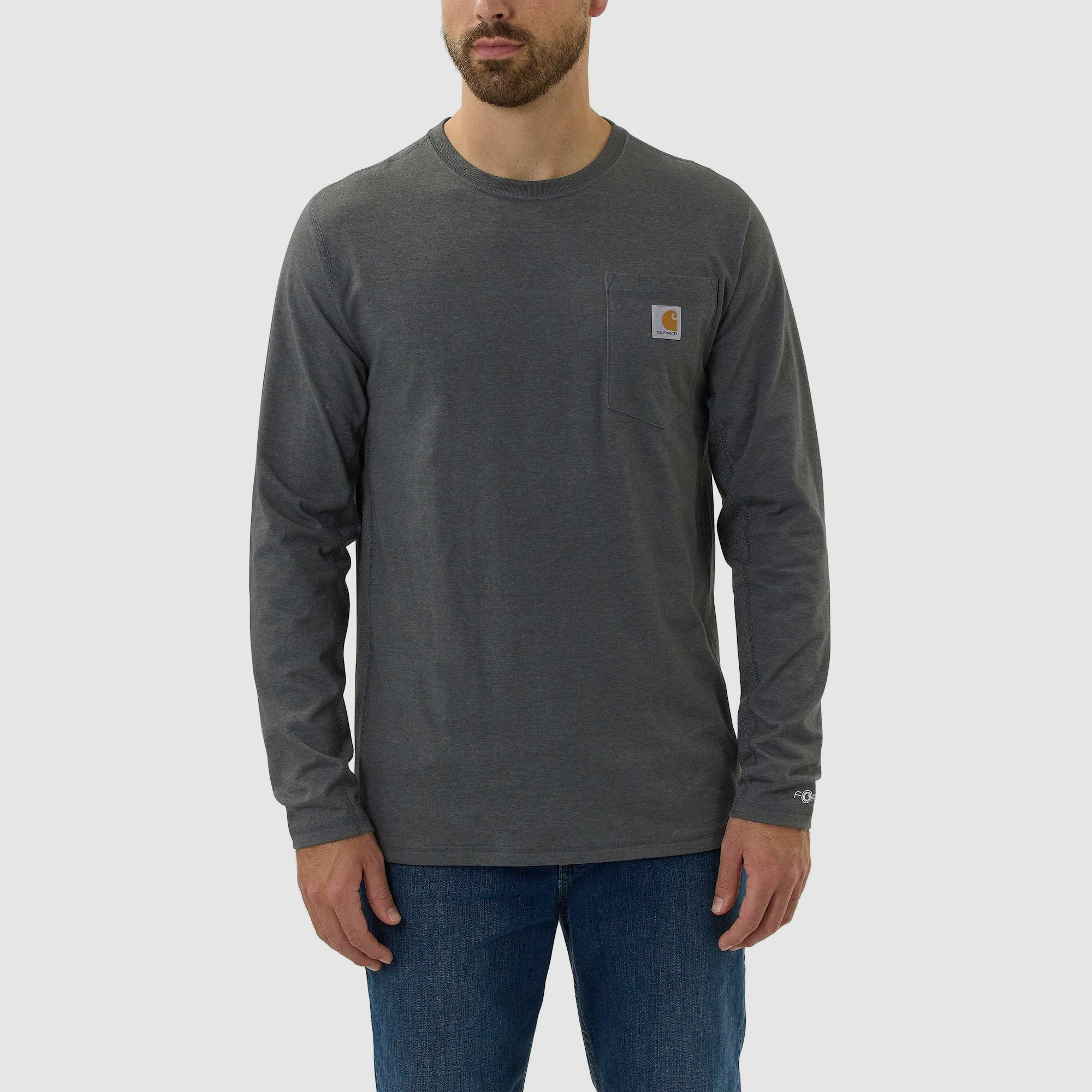 Carhartt Force Pocket Long Sleeve T-Shirt Men's Carbon Heather S