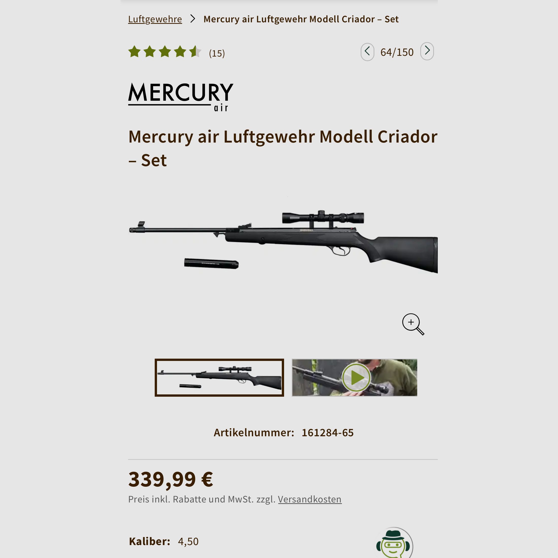 Mercury Criador air rifle, image 5 of 6
