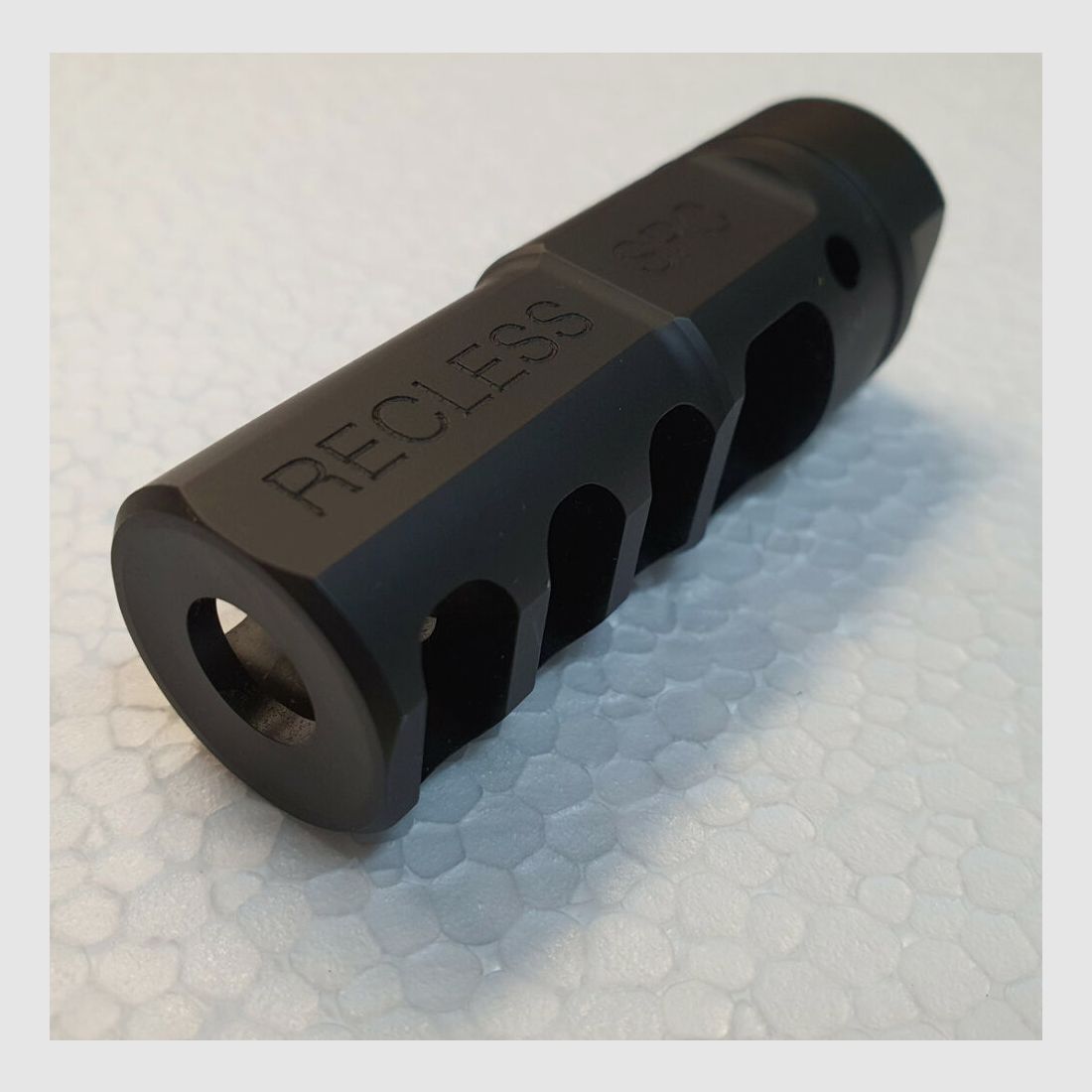 Glarner Weapons Manufacturing + Trading House AG Switzerland SPC RECLESS compensator for 9mm Luger M15X1 right barrels, Swiss Pistol Carbine, Switzerland