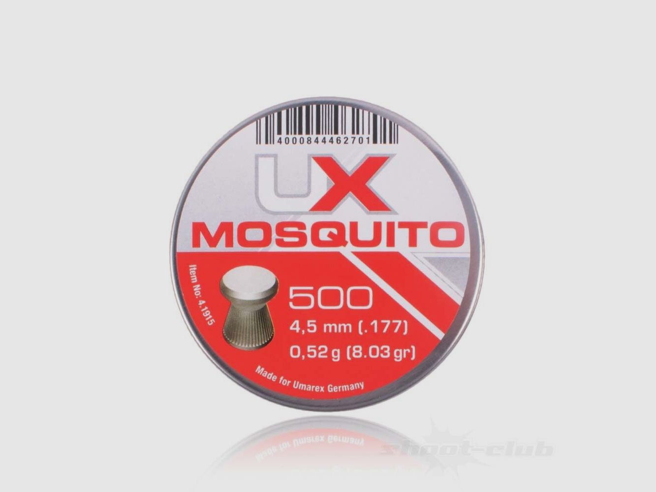 UX Mosquito Flachkopf Diabolos 4,5mm / 0,52 g / 500 Stk, Bild 1 von 2