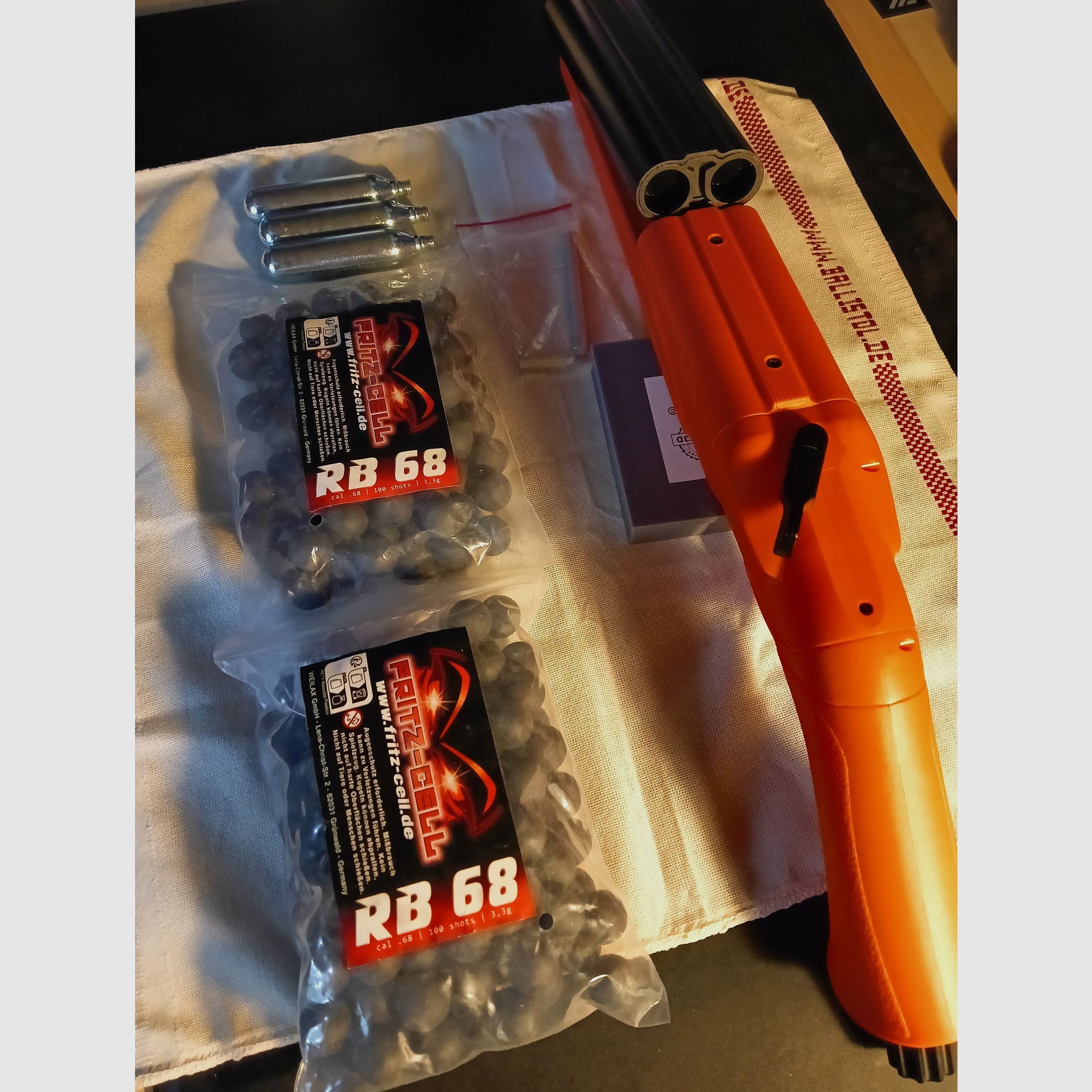 Umarex HDS68 Co2 fusil à grenaille .68 Orange-Noir P2P T4E neuf en MEGASET, image 5 sur 17