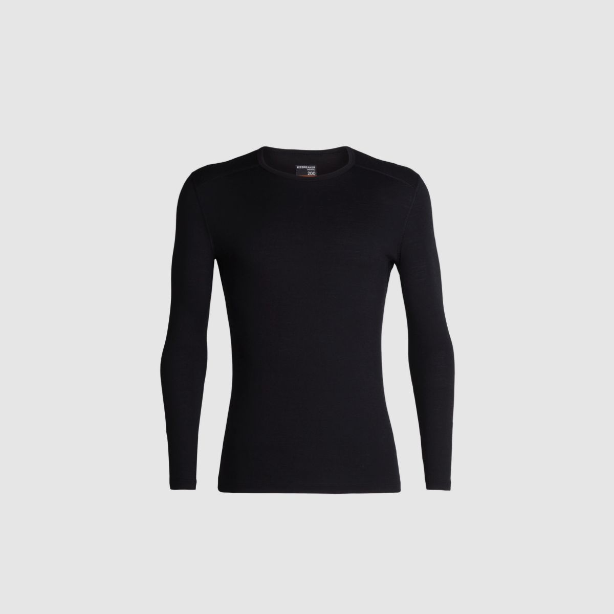 ICEBREAKER Merino 200 Oasis Manga Larga Crewe Hombre Negro