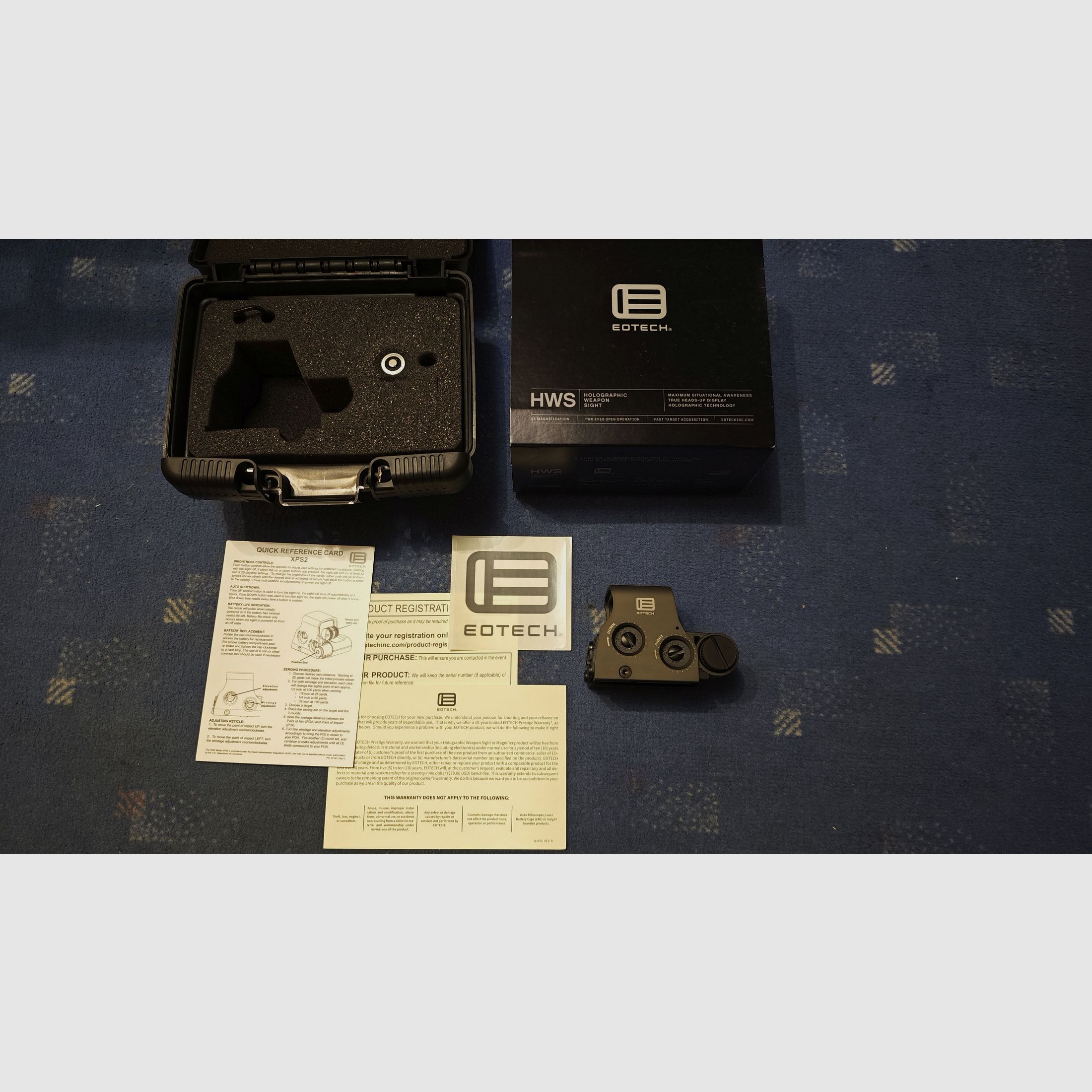 EOTECH XPS2-0 HWS Holosight holographic sight like new, image 1 of 7