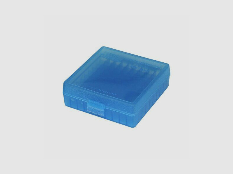 MTM Patronenbox mit Klappdeckel blau .22lr 100 Patronen