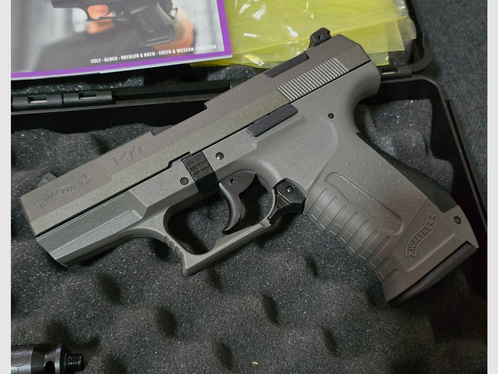 Walther P99 SV Grigio Carrello in Acciaio Nuovo Pistola a Gas 9mm PAK