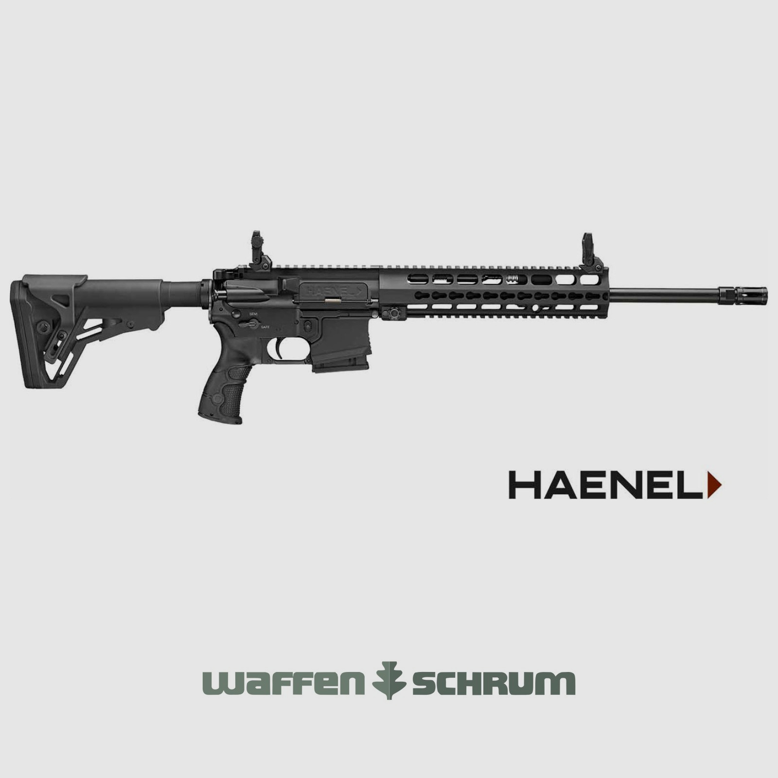 Haenel CR 223 schwarz / Langer Handschutz / Matchabzug