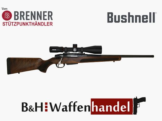 Auf Lager: Brenner BR 20 Holzschaft mit Bushnell Nitro 2.5-15x50 (Parallaxe Verstellung)  (Best.Nr.: BR20WP7) Finanzierung möglich