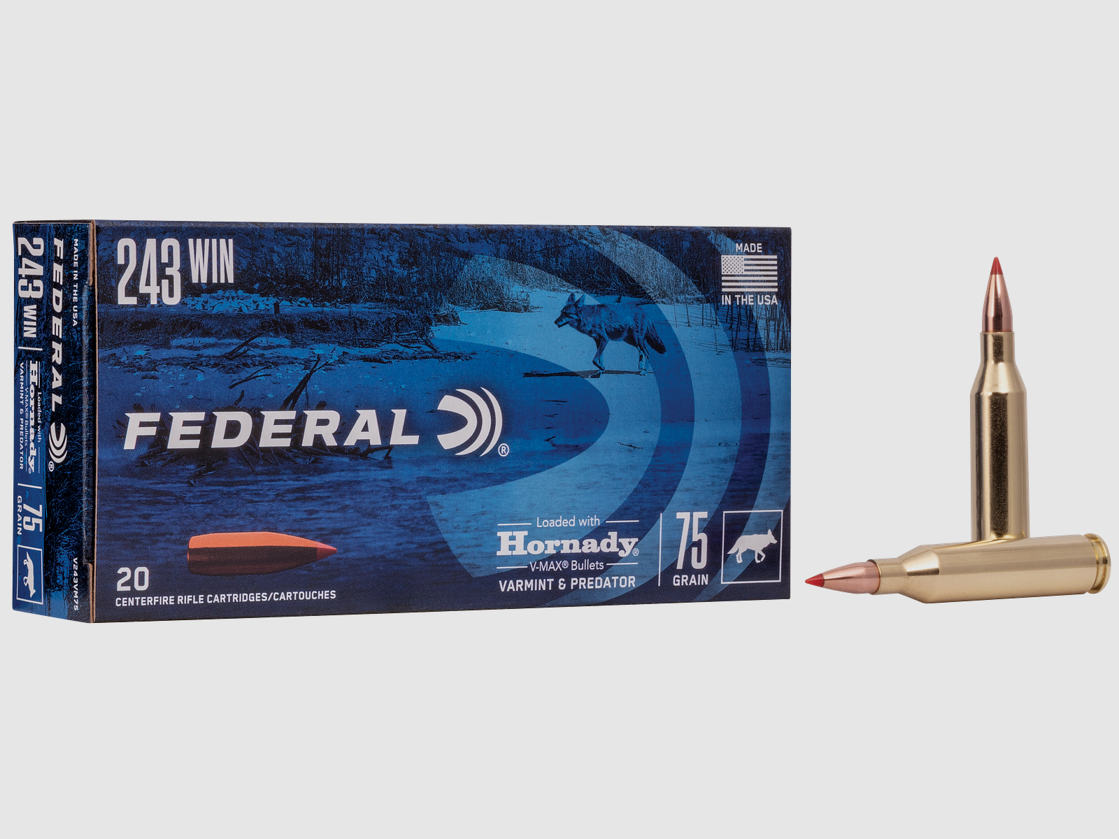 Federal Amunicja Karabinowa .243 Win. 4,9g Hornady V-Max