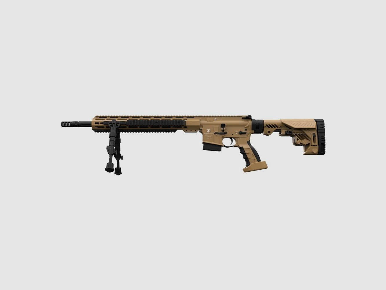 SCHMEISSER Selbstladebüchse Mod. AR15 DMR 18'' RAL8000 .223Rem Freischwinger
