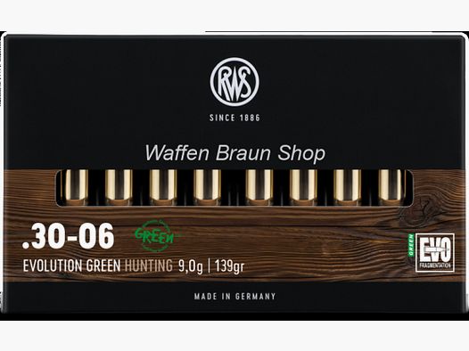 RWS .30-06 Spring. EVO GREEN 9,0g 20 Stück