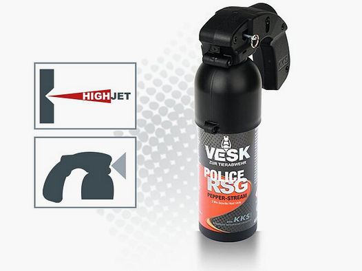 Spray au poivre VESK RSG Police 400 ml Jet large