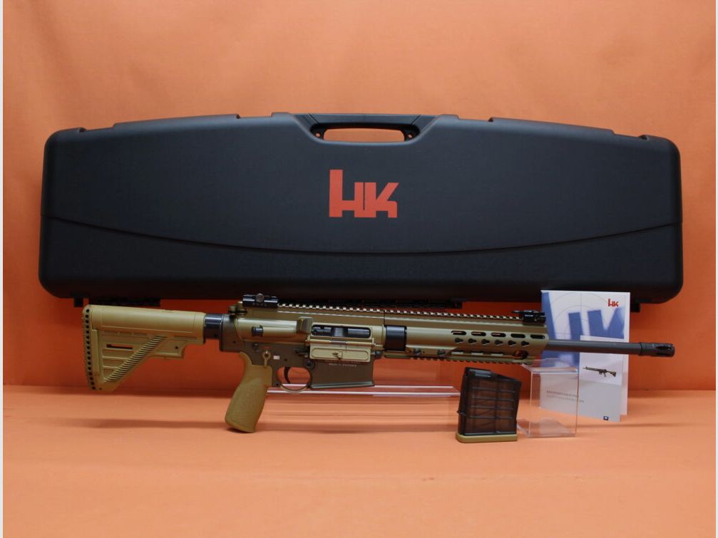 Heckler&Koch Ha. Geweer .308Win Heckler&Koch/H&K MR308 A3 16,5" loop RAL8000 HKey, Gas-piston-systeem HK417/G28