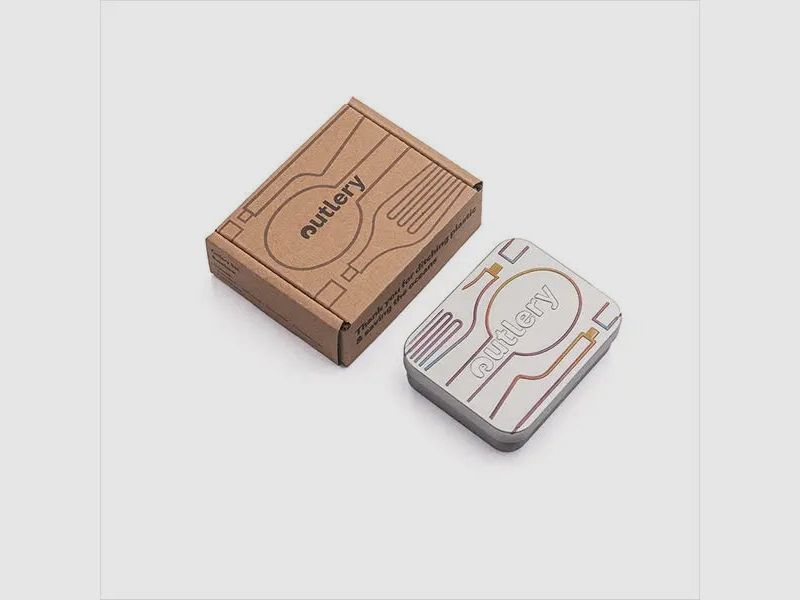Outlery Reisebesteck-Set, Edelstahl, Taschenformat