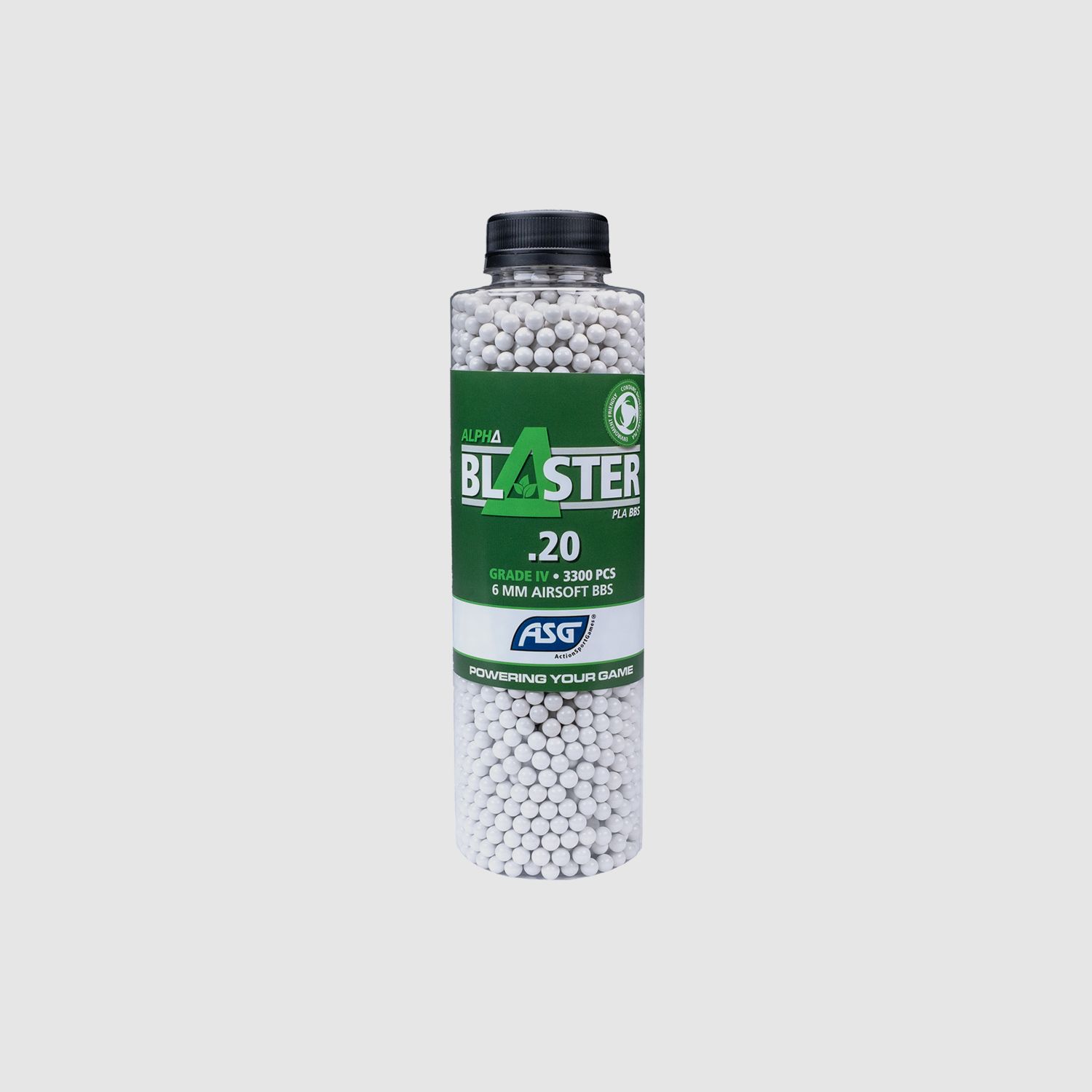 Alpha Blaster PLA 6mm BIO BBs White 0.20 g 3,300 pieces