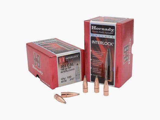 Hornady BULLETS .303/.312 150GR INTERLOCK SP – 10 Stk.