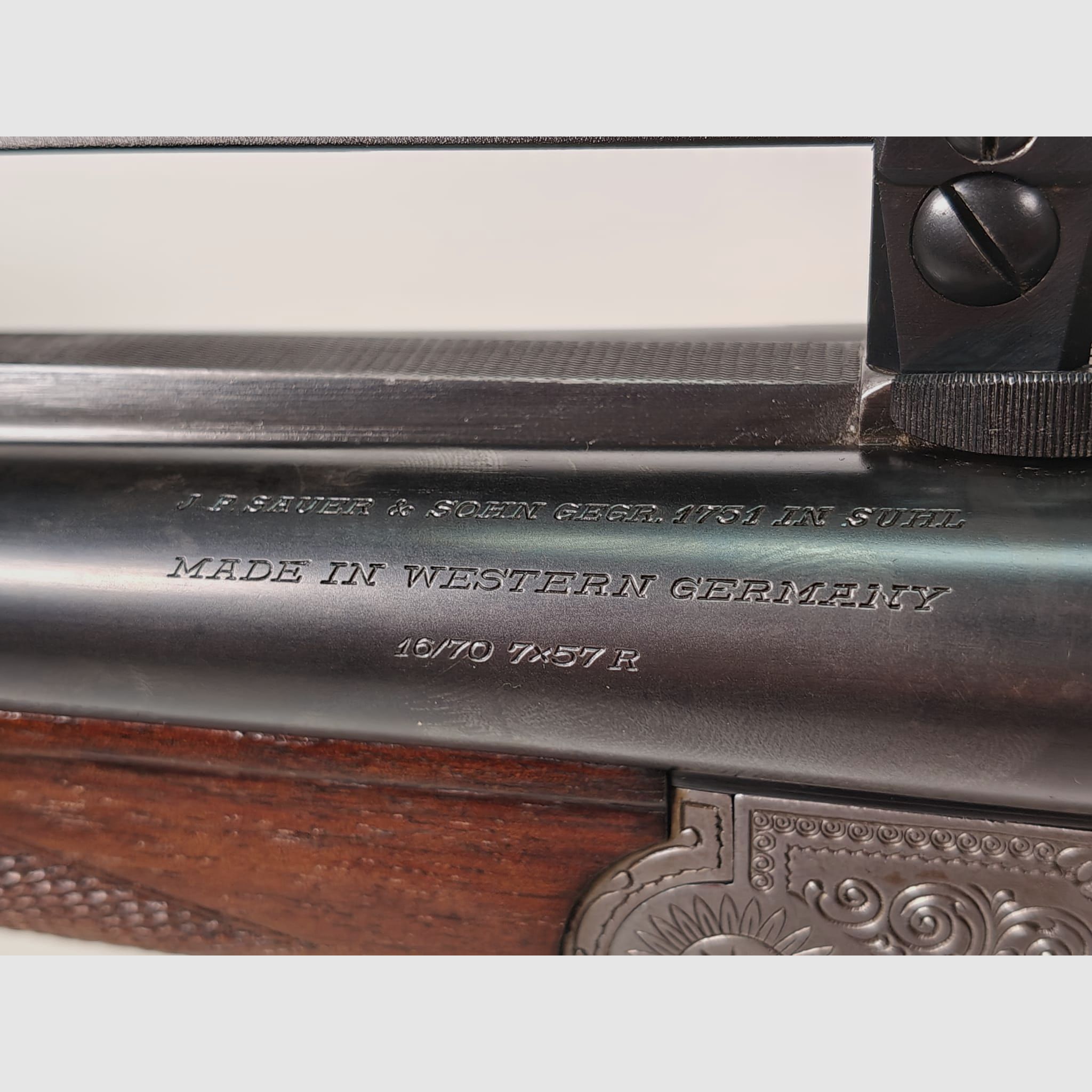 Sauer & Sohn Drilling 7x57 R / 16/70 z lufą wymienną .22 Hornet i Swarovski Habicht 2,5–10x56, zdjęcie 3 z 9