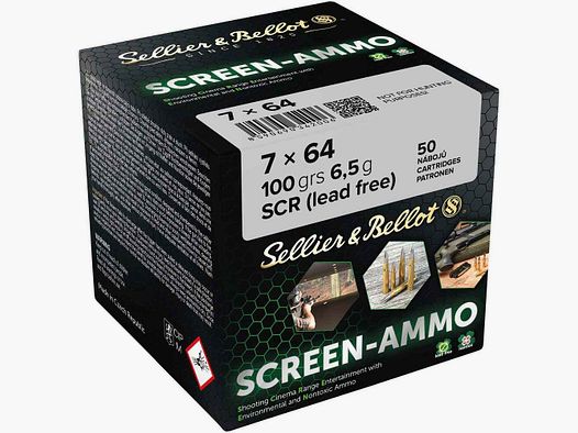 7x64 Screen-Ammo SCR Zink 6,5g/100grs. Sellier & Bellot