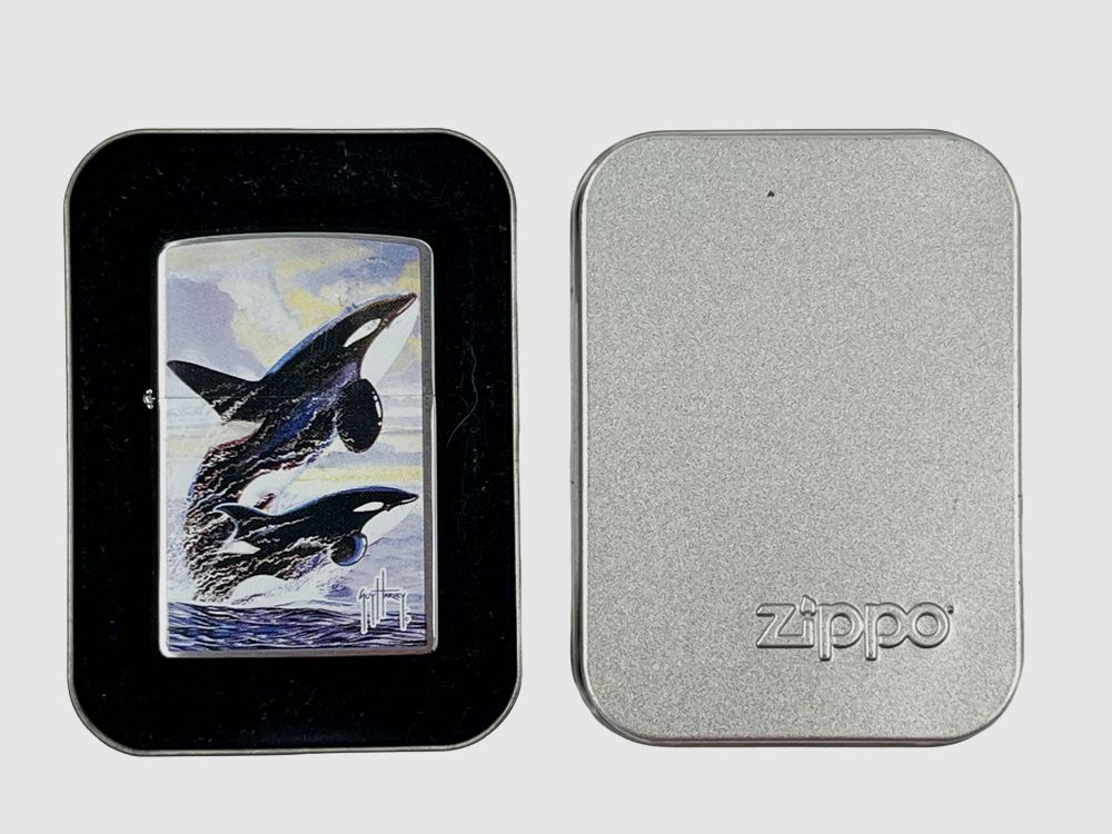 Zippo Feuerzeug Guy Harvey "Orcas"