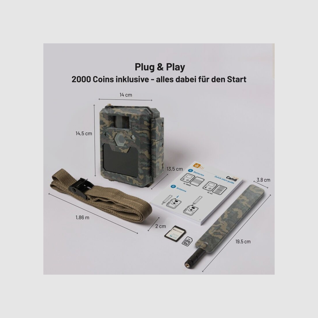 ICUserver CLOM Cam6 Wildkamera inkl. 2000 Gratis Coins