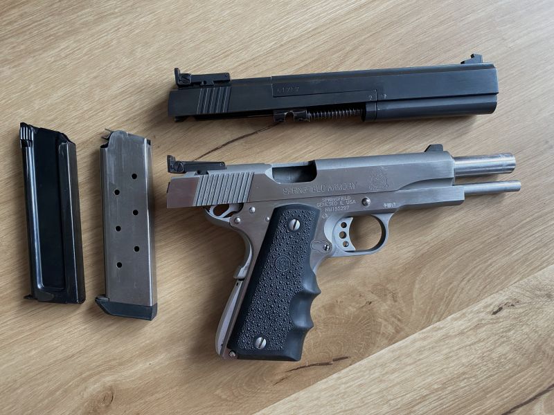 Sportpistole Springfield Trophy Match Cal.45mit Wechselsystem Peter Stahl im Cal.22