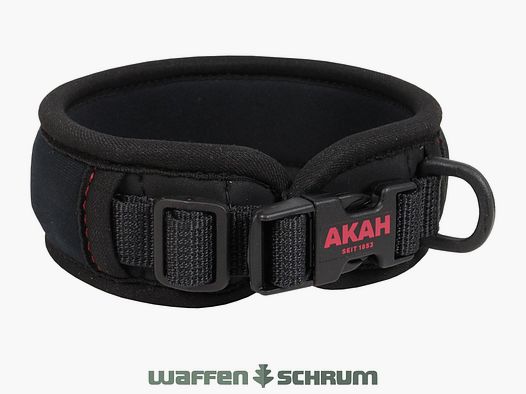 AKAH Neopren Halsung Comfort Serie - Schwarz Kunststoff-Schnellverschluss