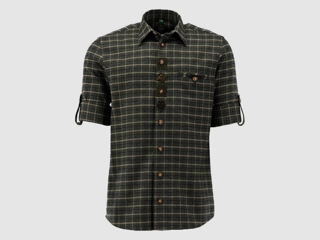 Hemd 1/1 Arm Regular Fit Herren (Trachtengrün)