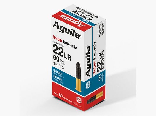 Cartridges 22 LR Aguila Sniper Subsonic