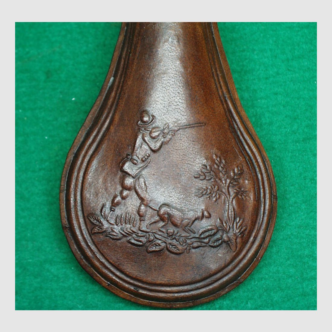 Indien Pulverflasche, Leder (Jäger)