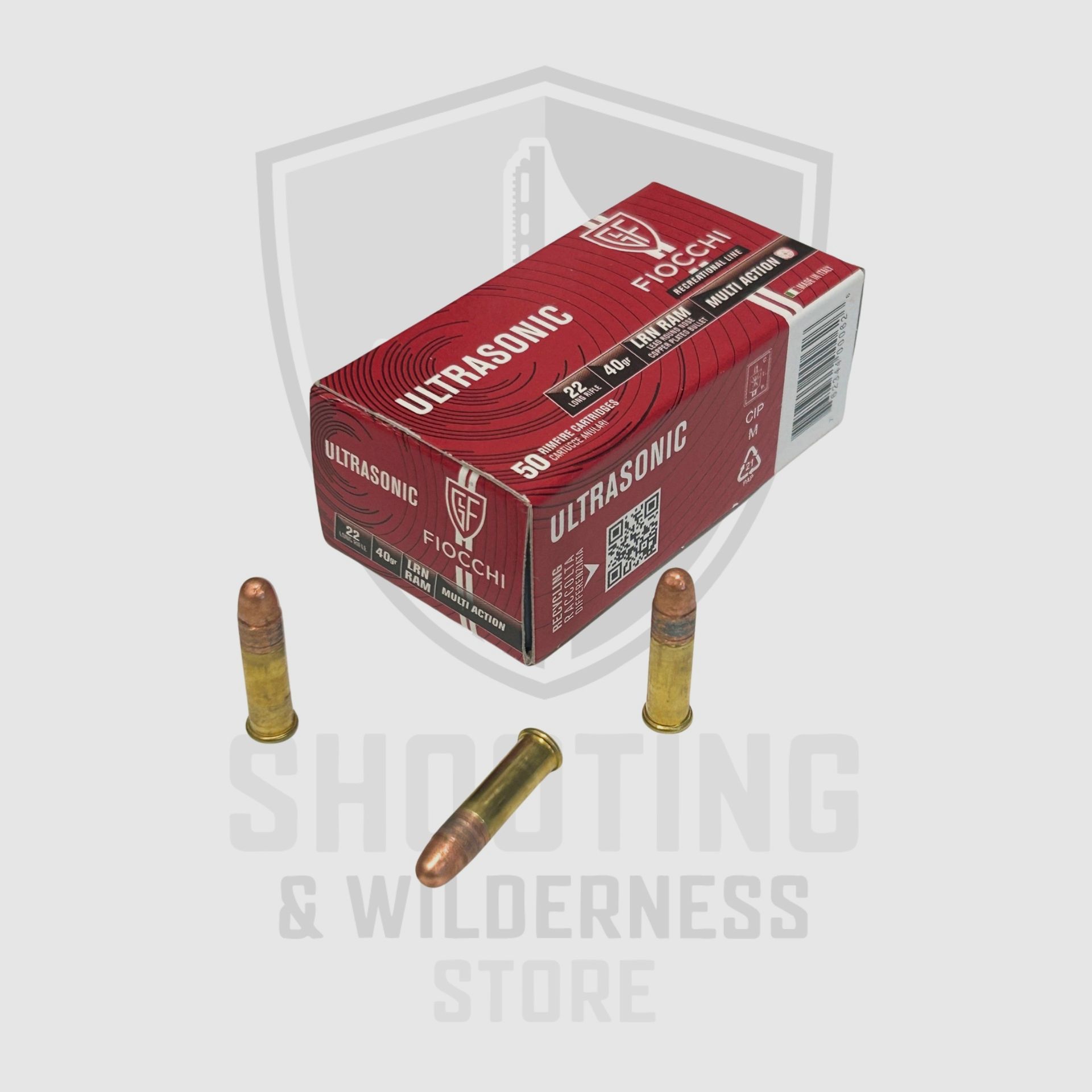 Fiocchi Ultrasonic 40 gr .22LR 50 coups, image 1 sur 2