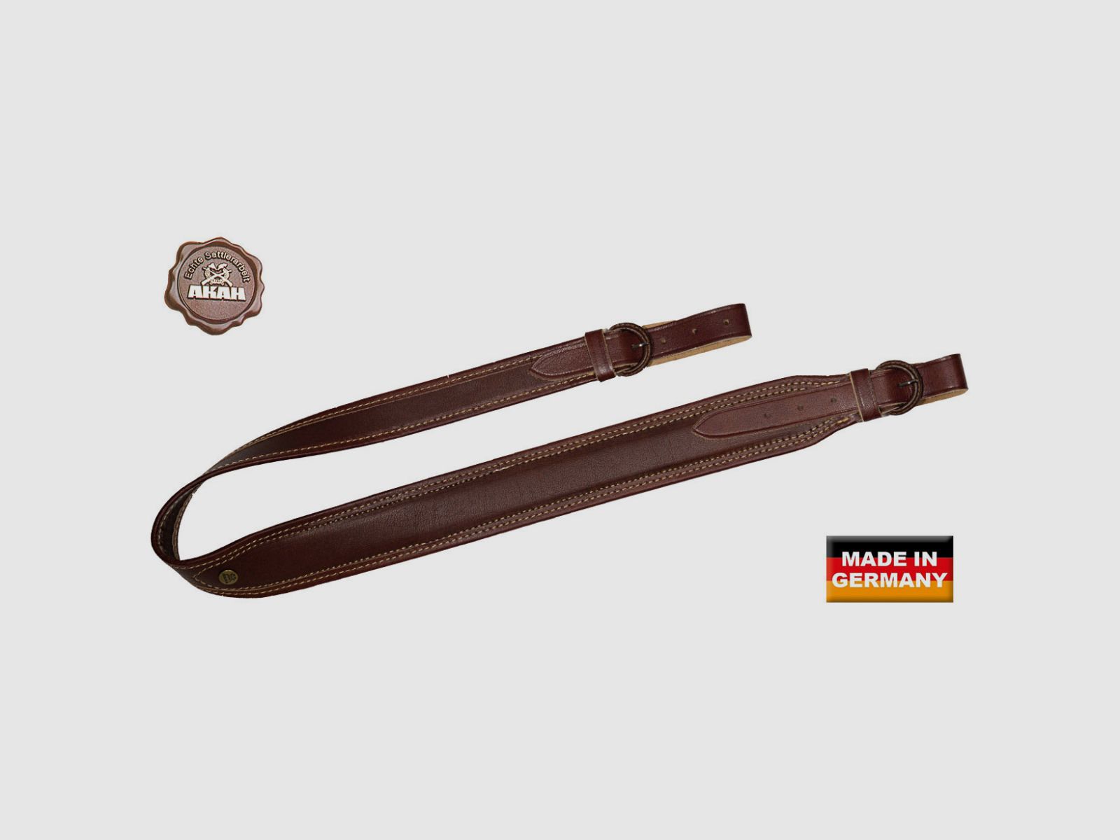 Correa de rifle AKAH de cuero de plena flor