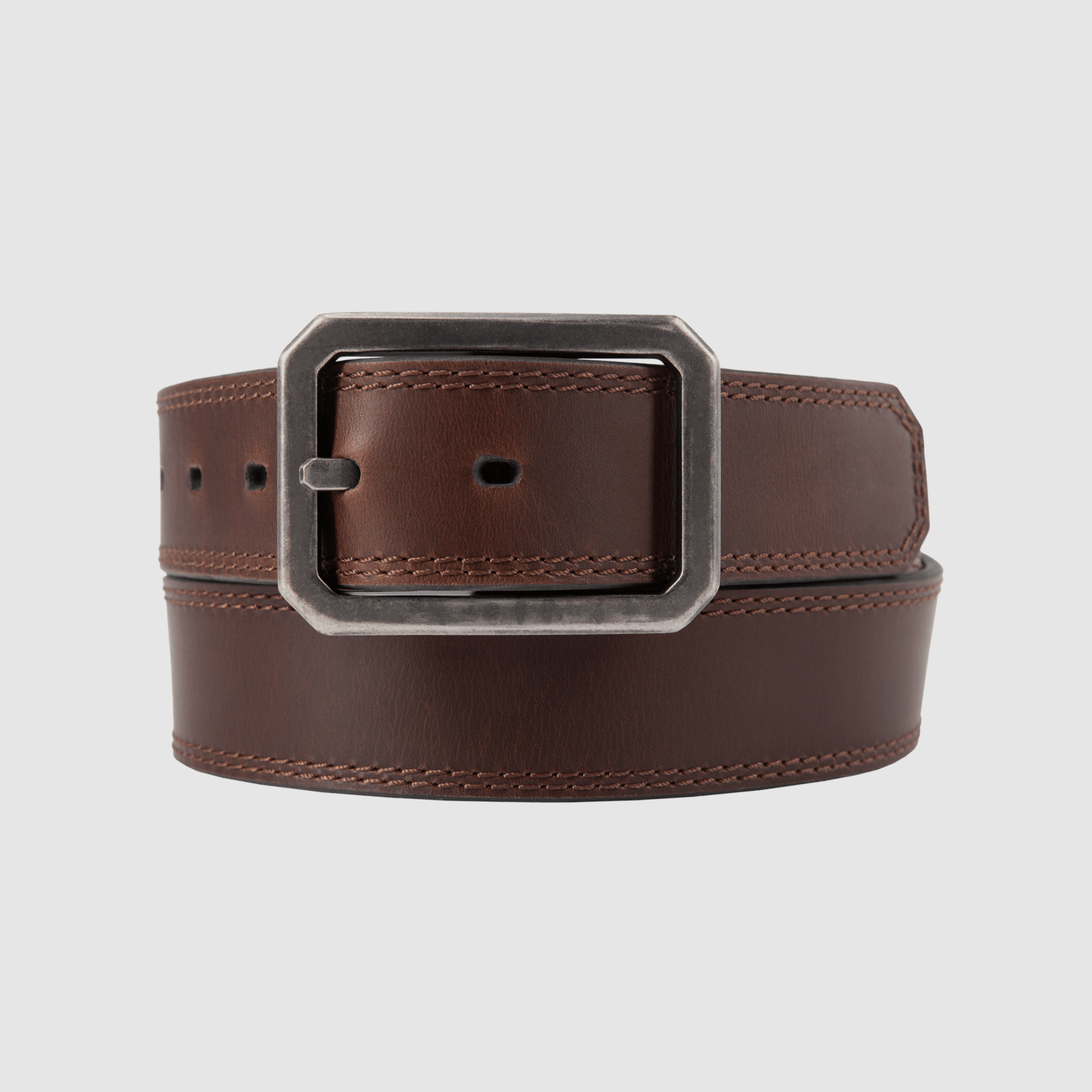 Carhartt Leather Reversible Center Bar Buckle Belt Men Dark Brown 44W