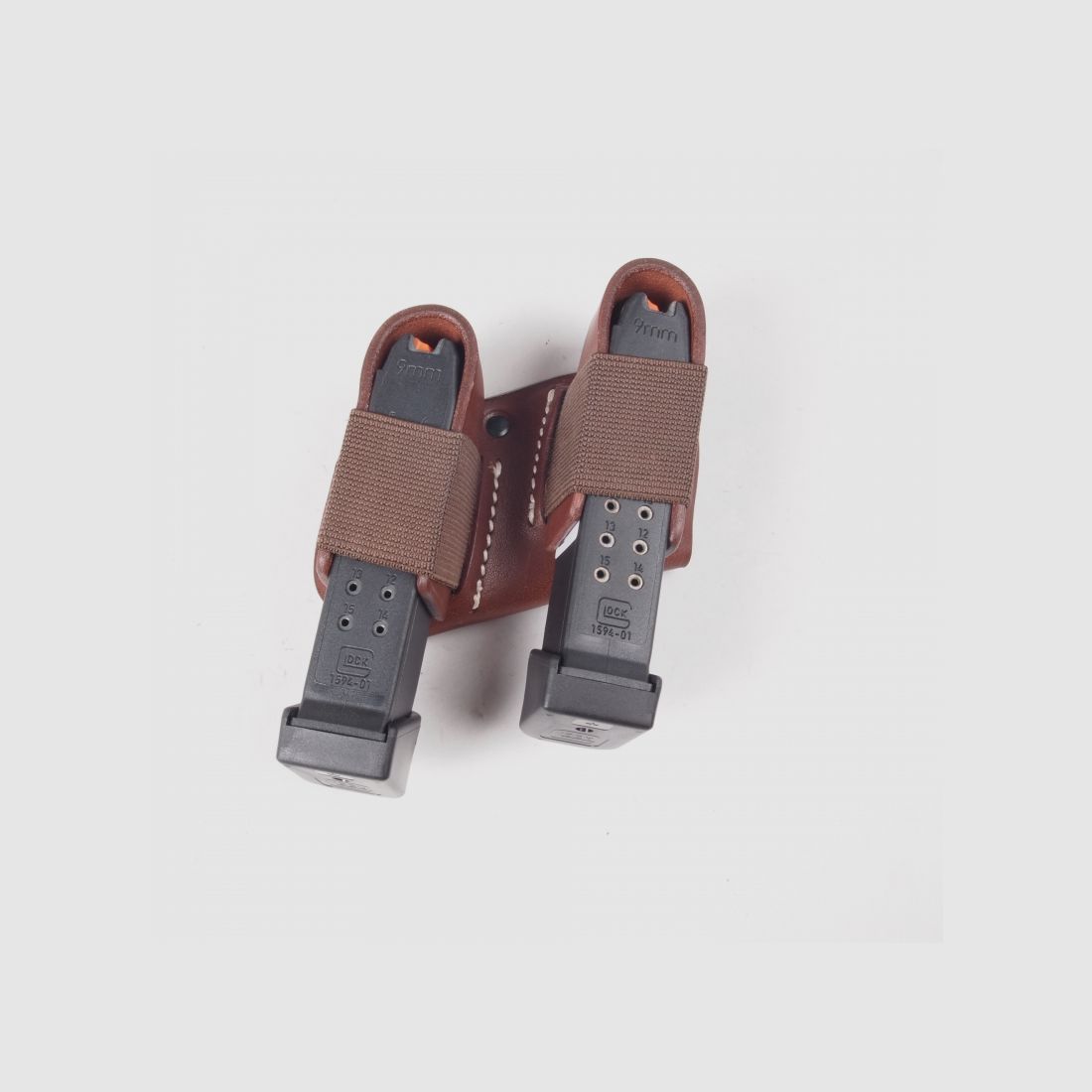 Magazijntas SICKINGER IPSC PROFI BOX DOUBLE, 9MM PARA, bruin, afbeelding 2 van 3
