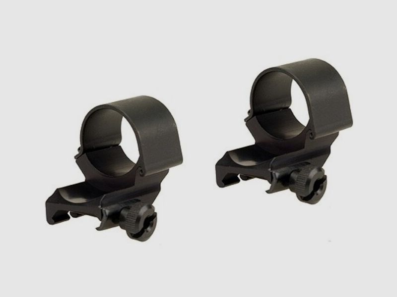 Weaver Top-Mount Weaver-Style Ringe (2 extended) matt schwarz 25,4mm high, BH 8,43mm